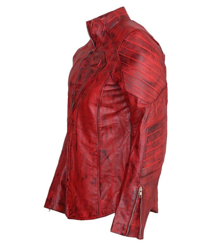 Superman red leather jacket sale