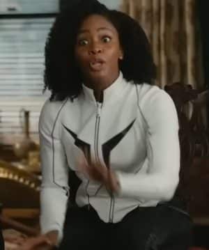 The Marvels Monica Rambeau White Leather Jacket