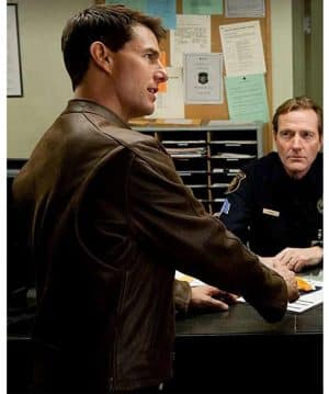 Tom Cruise Jack Reacher Leather Jacket brown men for sale