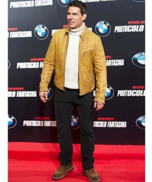 Tom Cruise Yellow Leather Jacket