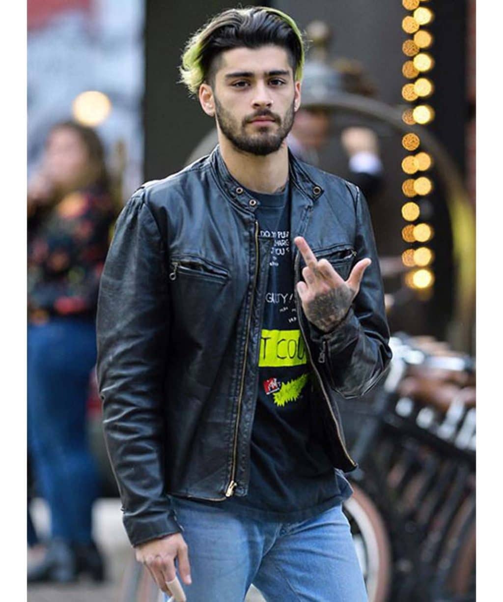 Zayn Malik Black Leather Jacket - USA Leather Factory