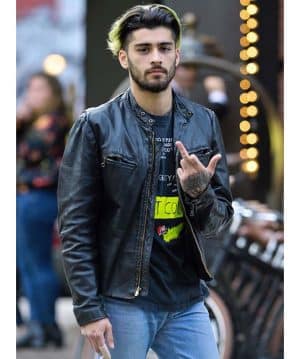 Zayn Malik Black Leather Jacket