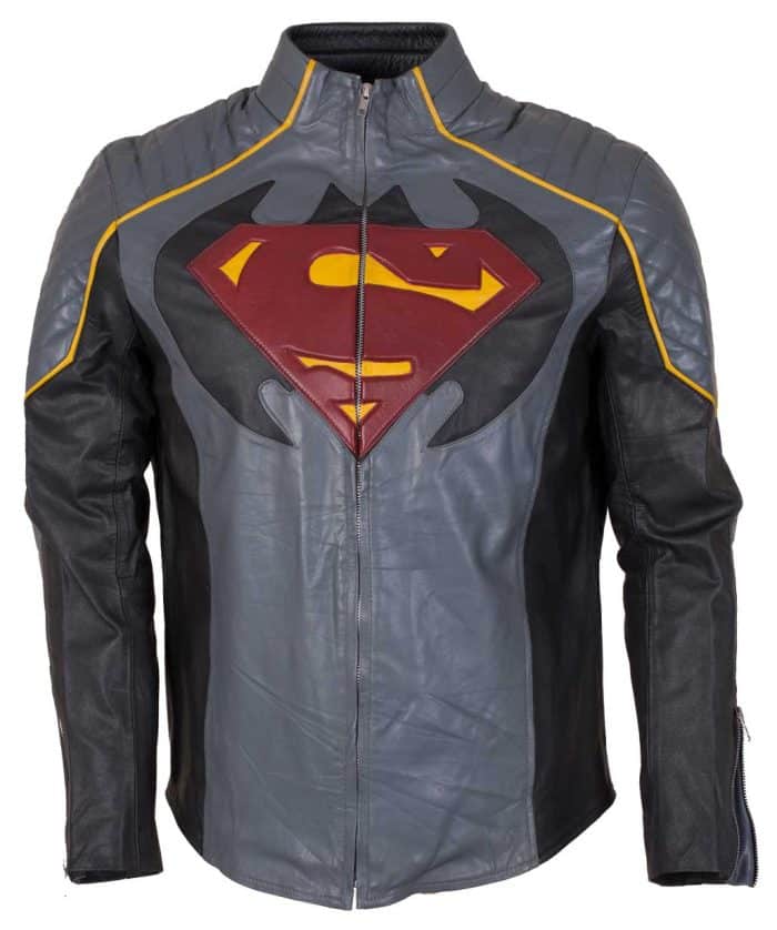 Batman Vs Superman Grey Leather Jacket Costume