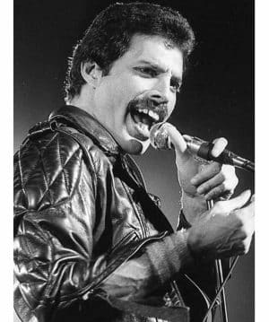 Freddie Mercury Black Vintage Leather Jacket outfit