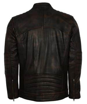 Haemon Brown Biker Leather Jacket outfit