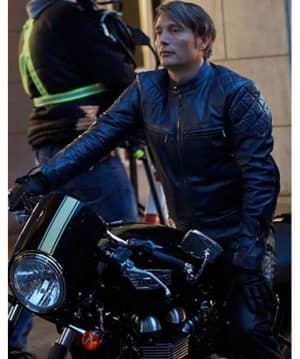 Hannibal Season 3 Mads Mikkelsen Biker leather Jacket