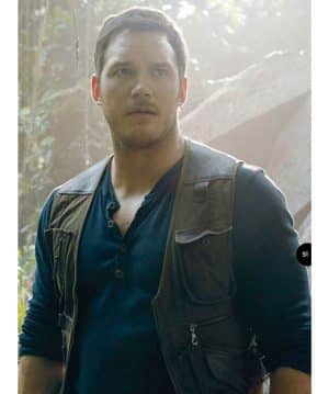 Jurassic World Chris Pratt Owen Grady Brown Vest Outfit