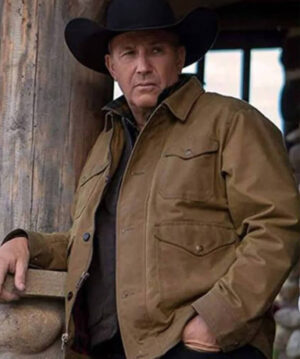 Kevin Costner Yellowstone John Dutton Brown Cotton Jacket