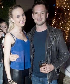 Patrick J. Adams Black Leather Jacket - USA Leather Factory