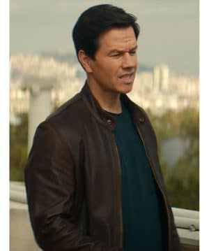 Uncharted Mark Wahlberg Brown Leather Jacket for men