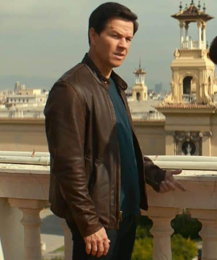 Uncharted Mark Wahlberg Brown Leather Jacket for men sale