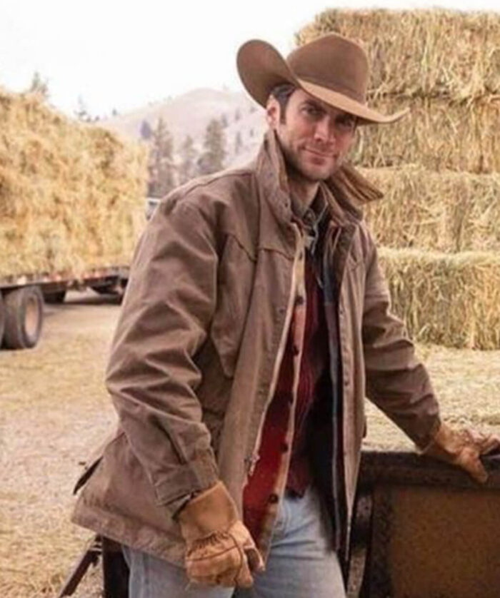 Yellowstone Wes Bentley Brown Waxed Cotton Jacket