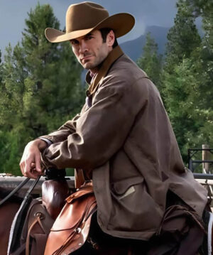 Yellowstone Wes Bentley Brown Waxed Cotton Jacket