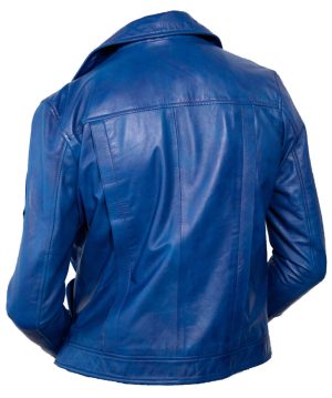 Future Trunks Dragon Ball Z Capsule Corp Blue Leather Jacket