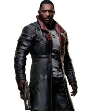 Idris Elba Cyberpunk 2077 Phantom Liberty Leather Coat