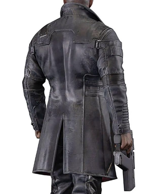 Idris Elba Cyberpunk 2077 Phantom Liberty Leather Coat