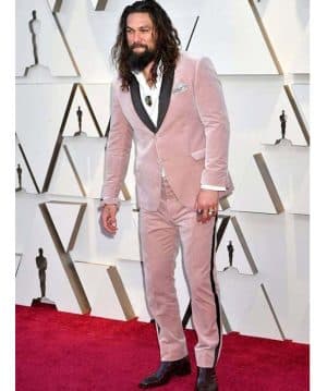 Jason Momoa Pink Velvet Tuxedo