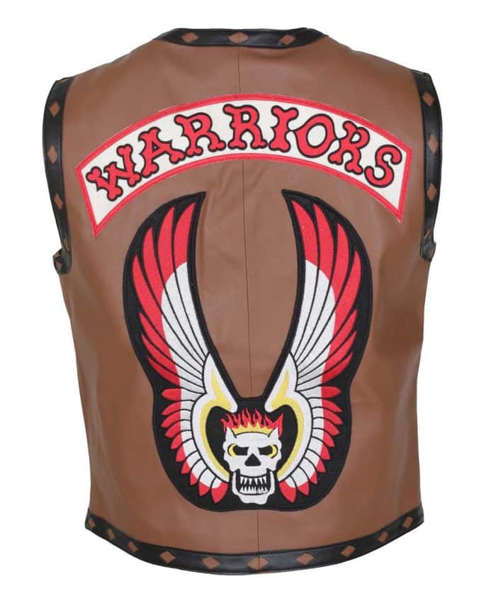 Michael Beck The Warriors Swan Brown Leather Vest