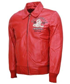 Pelle Pelle Soda Club Red Leather Jacket Red Outfit