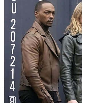 Sam Wilson the Falcon and the Winter Soldier Leather Jacket Men