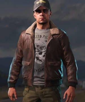 Far Cry 5 Aviator Fur Collar Leather Jacket