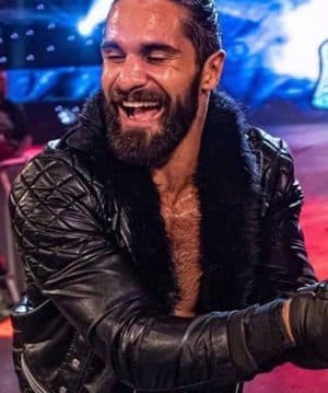 WWE Seth Rollins Black Leather Jacket