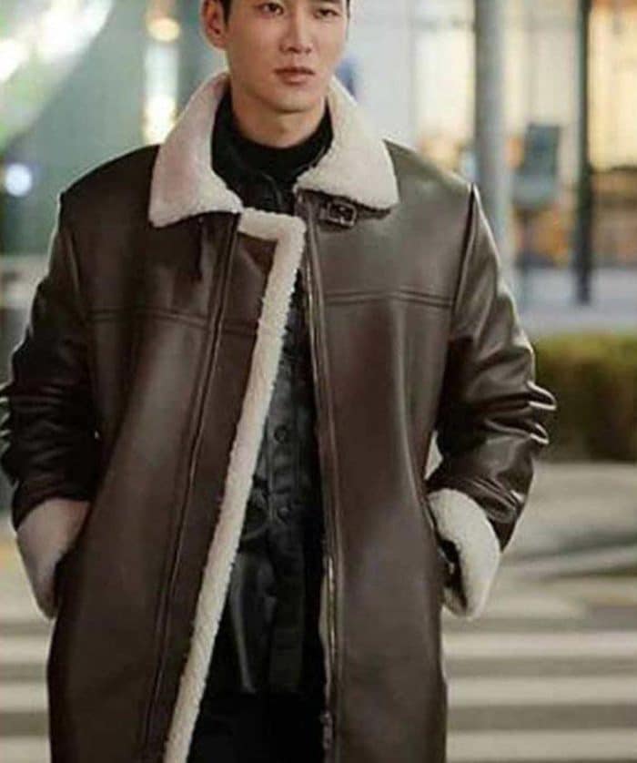 Ahn-Bo-Hyun-Itaewon-Class-Brown-Shearling-Leather-Trench-Coat