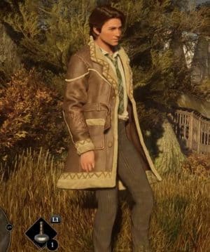 Hogwarts Legacy Shearling Leather Coat