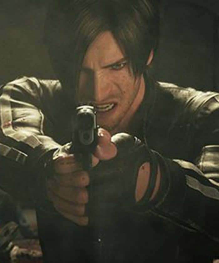 Resident Evil Vendetta Leon Kennedy Distressed Leather Jacket men Sale