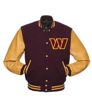 Washington Commanders Maroon Letterman Jacket Men