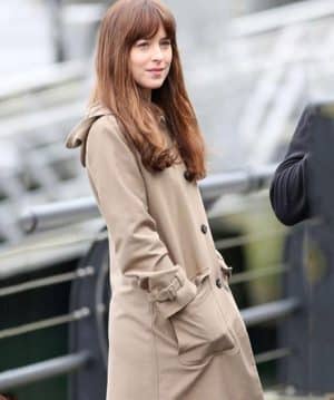 Anastasia Steele Fifty Shades Darker Coat Brown