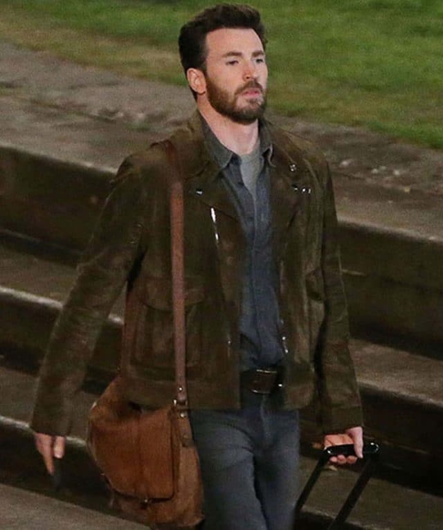 Chris Evans Ghosted Cole Brown Leather Jacket Usa Leather Factory