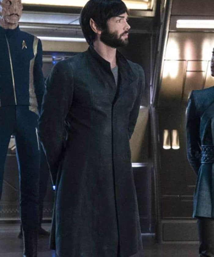 Star-Trek-Discovery-Ethan-Peck-Black-Long-Leather-Coat