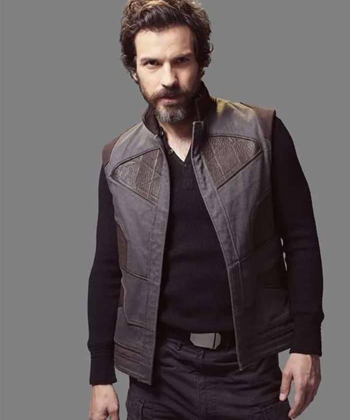 Star-Trek-Picard-Season-01-Cristobal-Rios-Grey-Leather-Vest