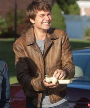 Ansel Elgort The Fault in Our Stars Brown Jacket Outfit