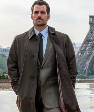 Mission Impossible Fallout Henry Cavill Brown Coat Outfit