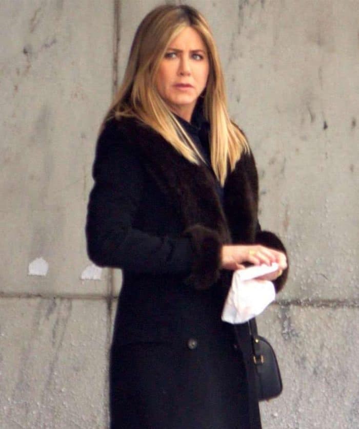 office-chirstmas-Party-Jennifer-Aniston-coat