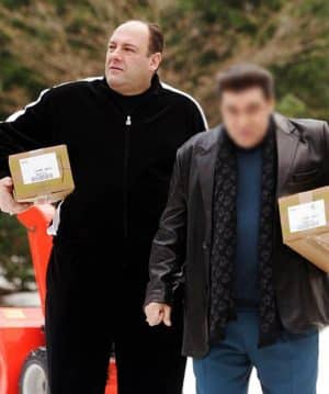 The Sopranos James Gandolfini Black Tracksuit men