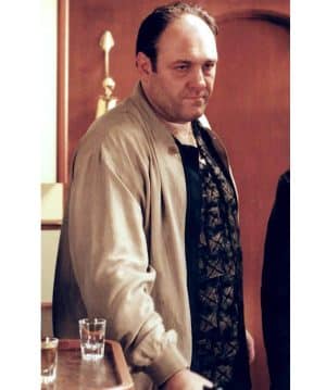 Tony Soprano James Gandolfini Beige Jacket