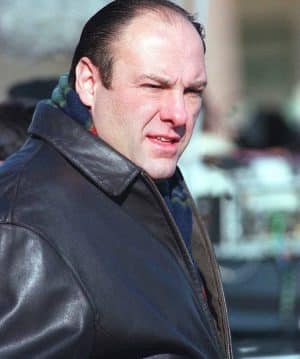 Tony Soprano James Gandolfini Black Leather Jacket Men Online USA