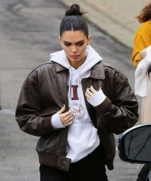 Kendall-Jenner-Bomber-Leather-Jacket