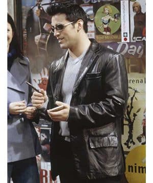 MATT LEBLANC FRIENDS SEASON 6 BLACK LEATHER BLAZER