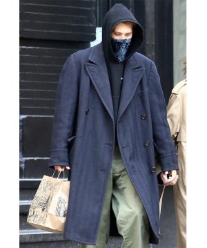 Austin Butler Grey Wool Coat Outfit