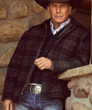 Yellowstone Season 2 John Dutton Plaid Wool Jacket