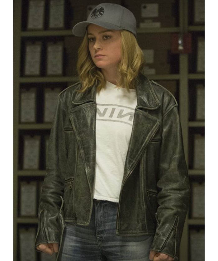 Captain marvel black leather jacket hotsell