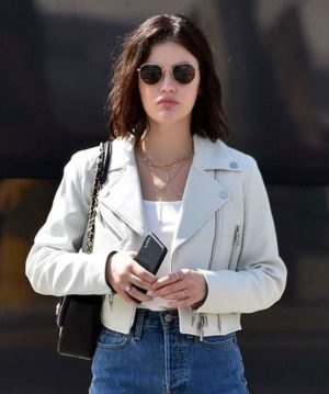 Lucy-Hale-White-Biker-Leather-Jacket