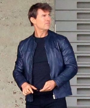 Tom Cruise Blue Leather Jacket