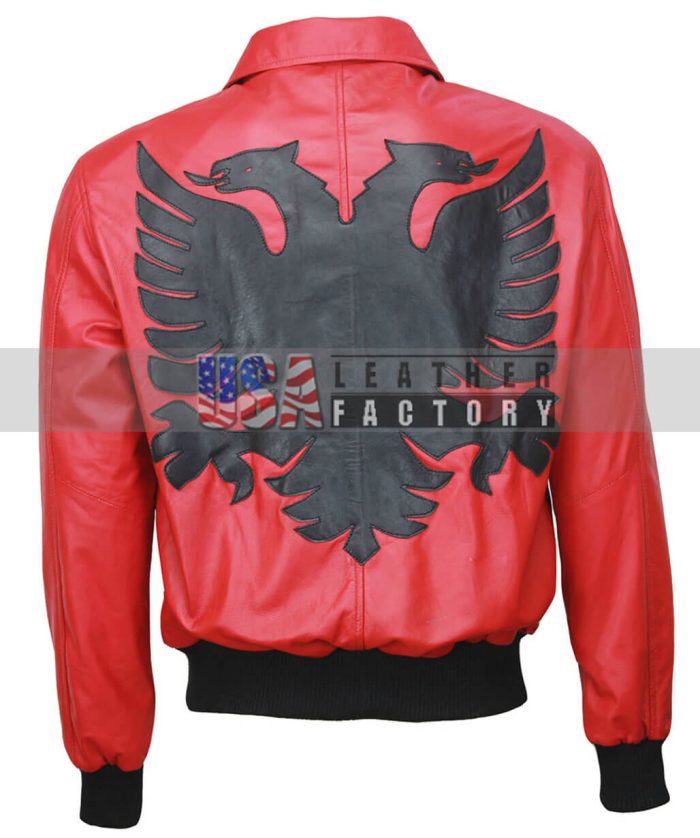 Drake Albanian Flag Leather Jacket