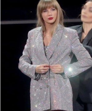 Taylor Swift Eras Tour Silver Sequin Blazer