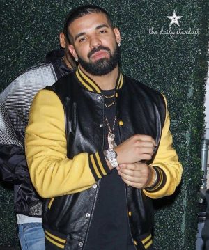 Drake Black Varsity Leather Jacket